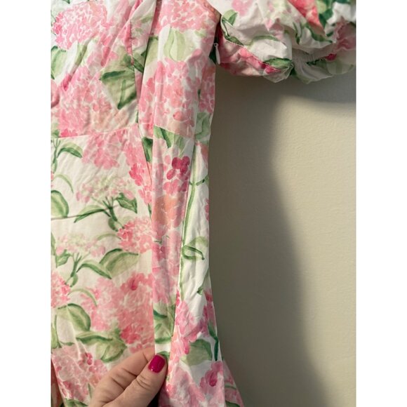 Hill House Smocked Hydrangea Mini Dress With Puff Sleeves Small - Picture 4 of 10